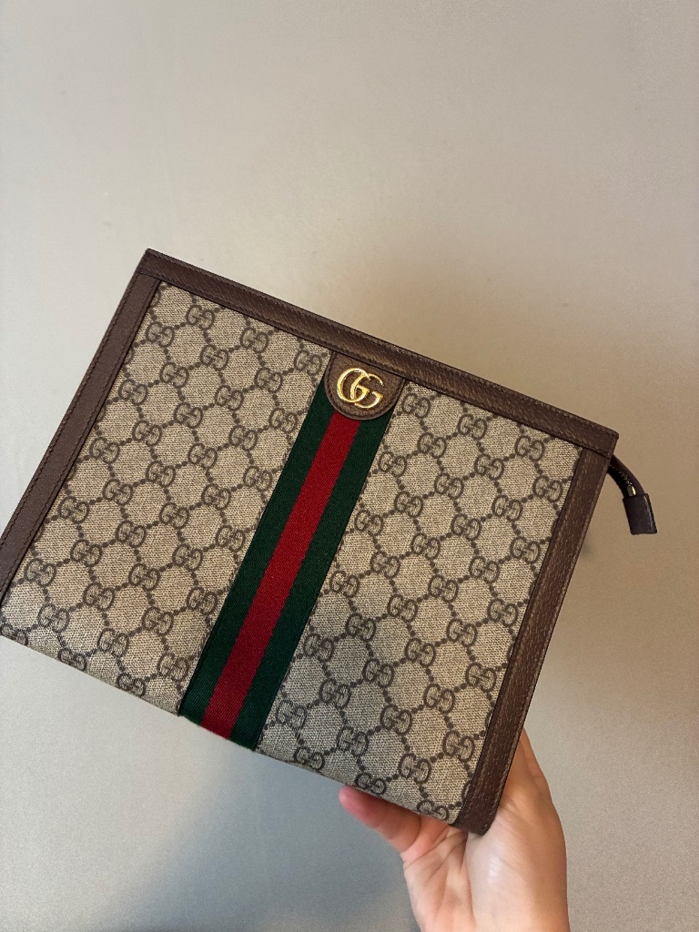 Gucci Supreme Monogram Ophidia Pouch